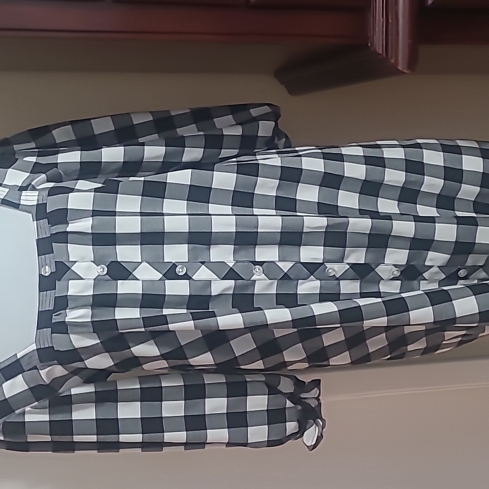 Mud Pie Black and White Plaid Dress